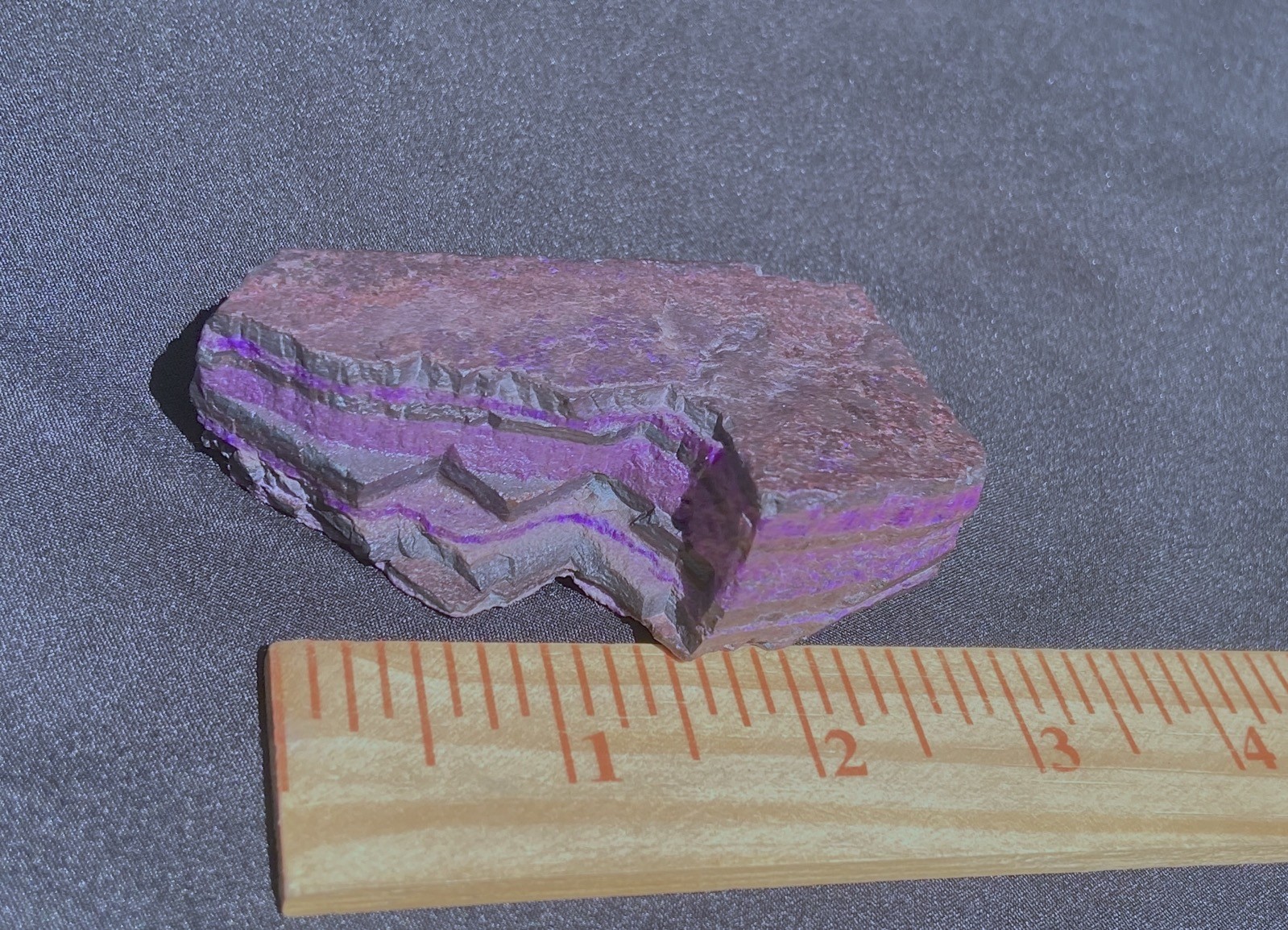 SUGILITE GEL VEINS in MANGANESE ORE LAYERED LARGE ROUGH 142 GRAMS- 5 Oz’s RSA