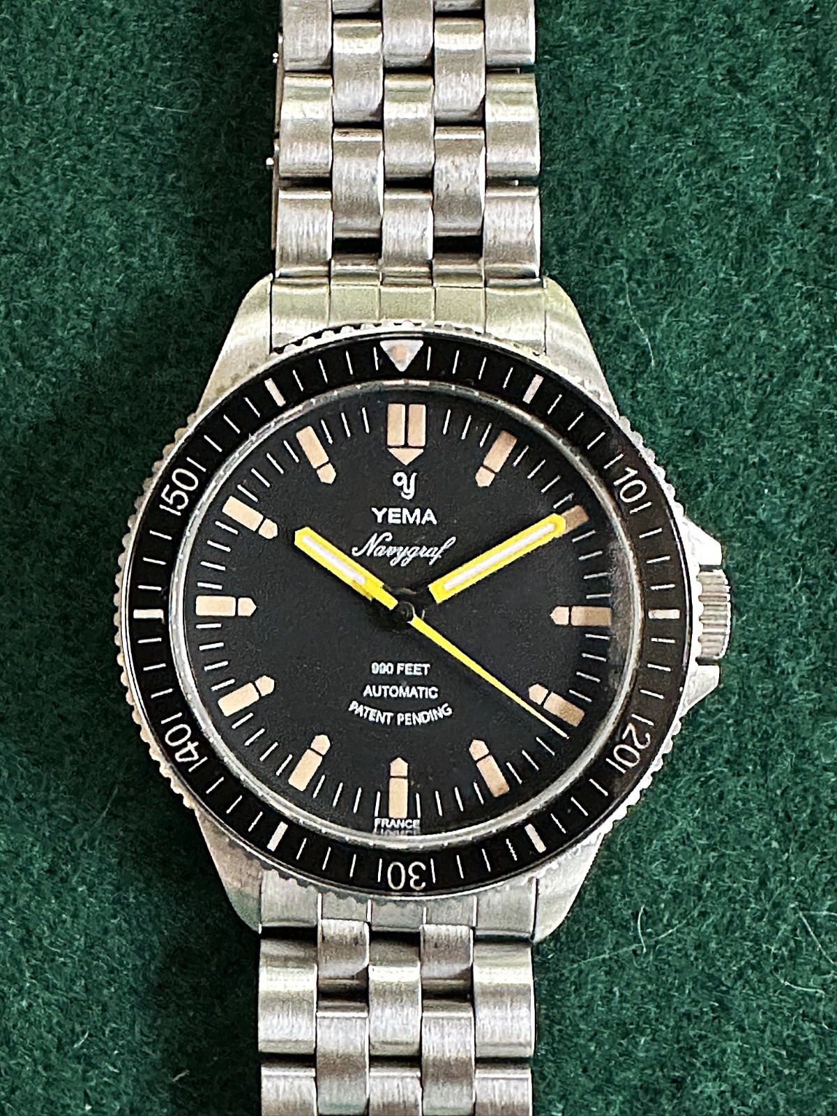Superb YEMA Navygraf Heritage Divers 300m 39mm Men’s Automatic Watch YNAV2019AUS