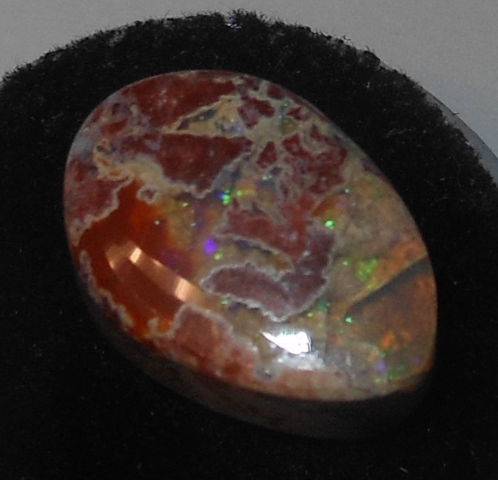 7.10Ct. Mexican Fire Opal Cabochon 15.8×11.4×5.9mm Earth-Mined Gemstone