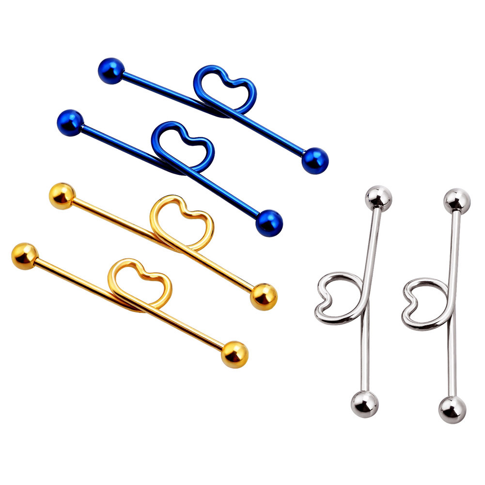 1pc 14G Industrial Scaffold Barbell Surgical Steel Ear Cartilage Helix Piercing