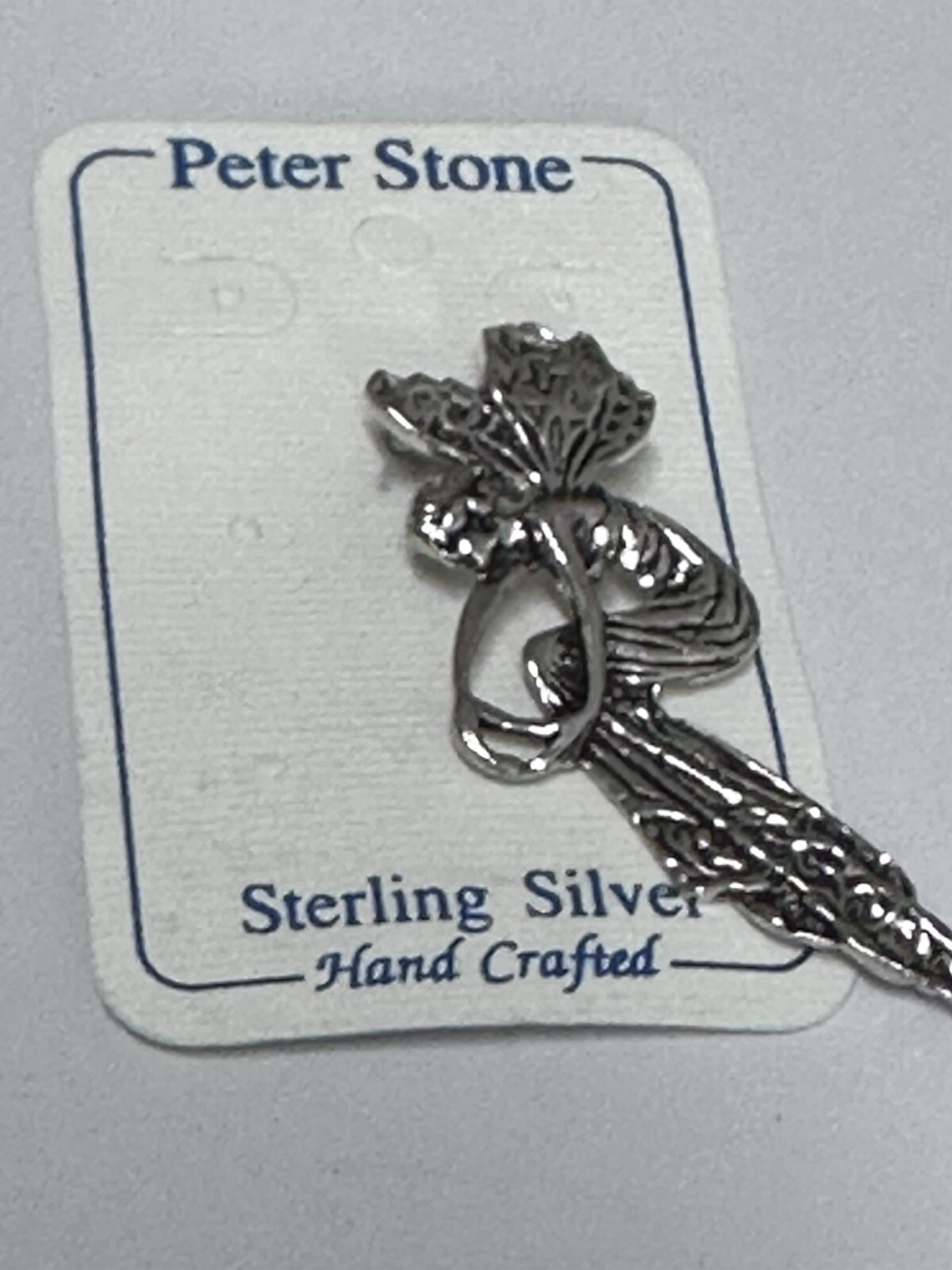 Peter Stone Sterling Silver Fairy pendant Vintage 2”