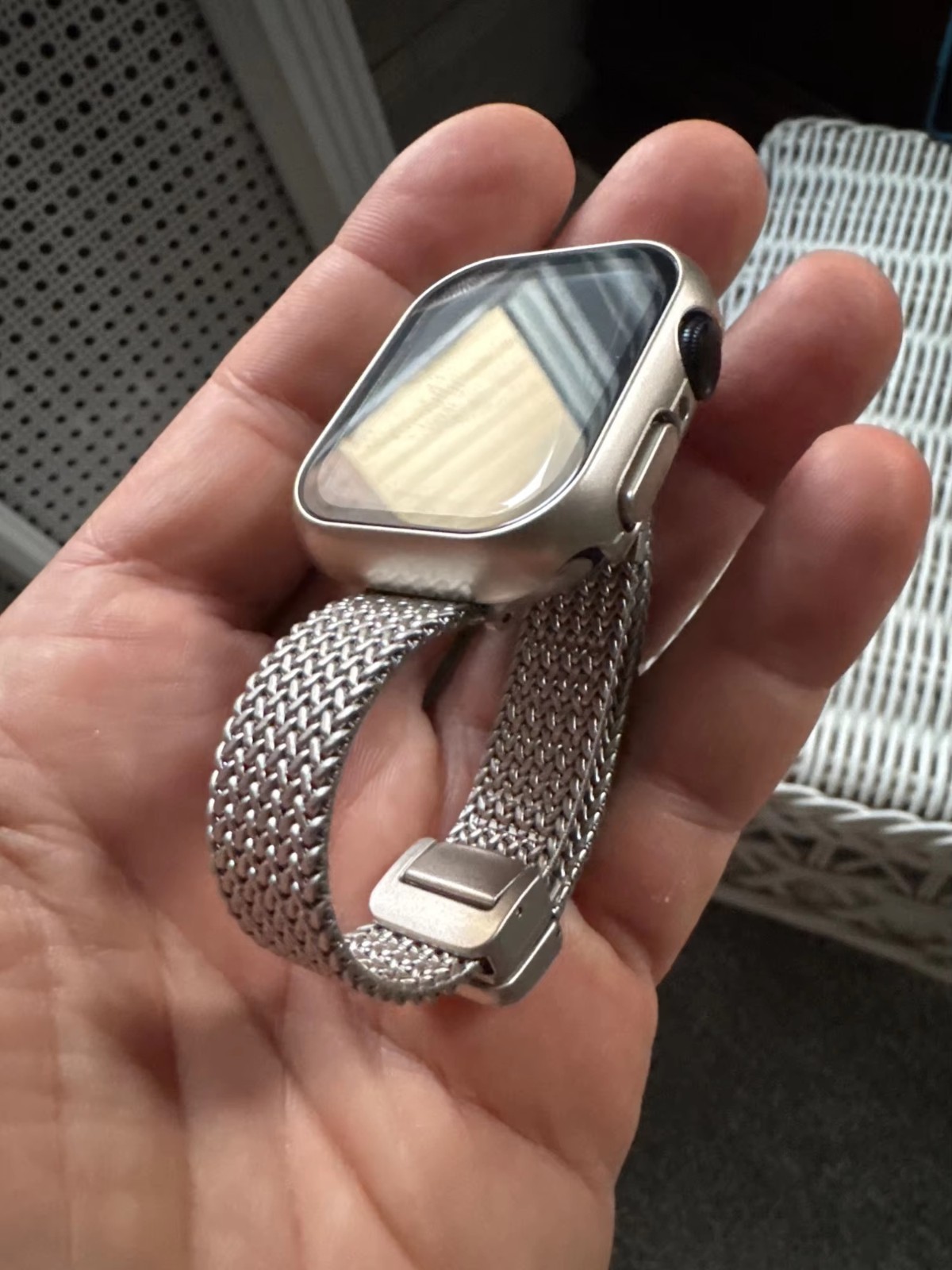 Women Slim Steel Strap Magntic Loop Watch Band 38mm 40mm 41mm 42mm 44mm 45mm