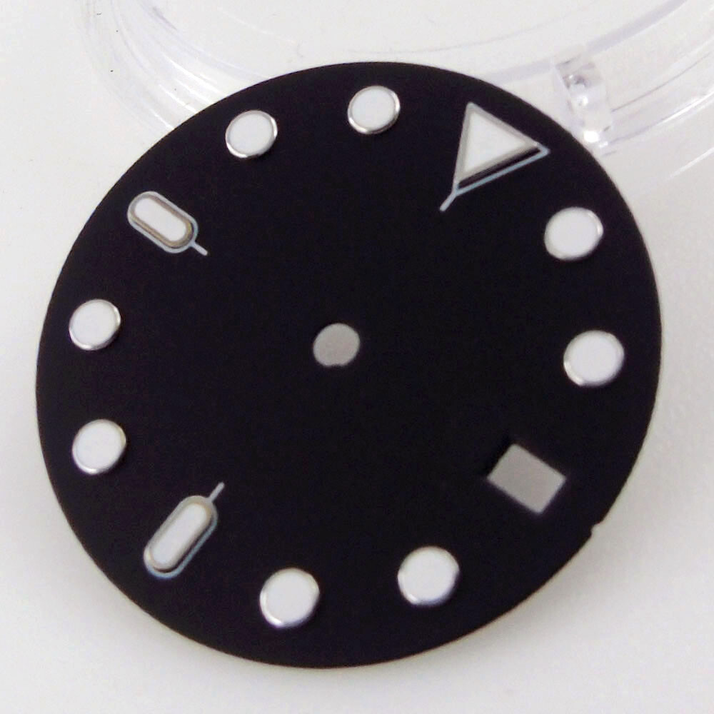 28.5mm Purple/Black Watch Dial Fit for NH35A Movement Crown at 3/3.8 o’clock