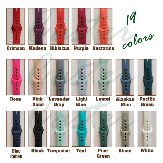 Silicone Narrow Sport Band for Apple Watch Series 8, 7, 6, 5, 4, 3, 2, 1, SE