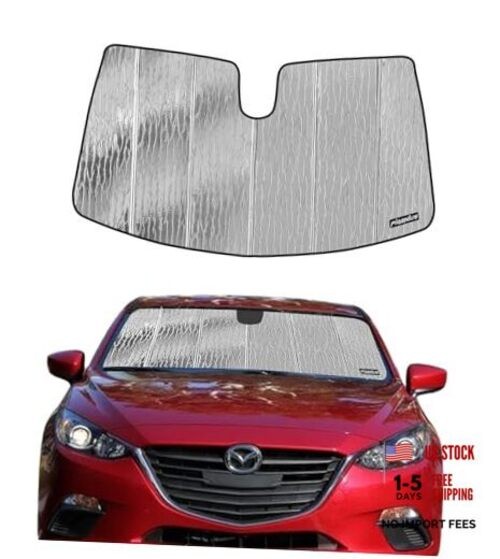 Windshield Sunshade Silver Water Ripple for Mazda 3 Sedan/Hatchback 2014-2018