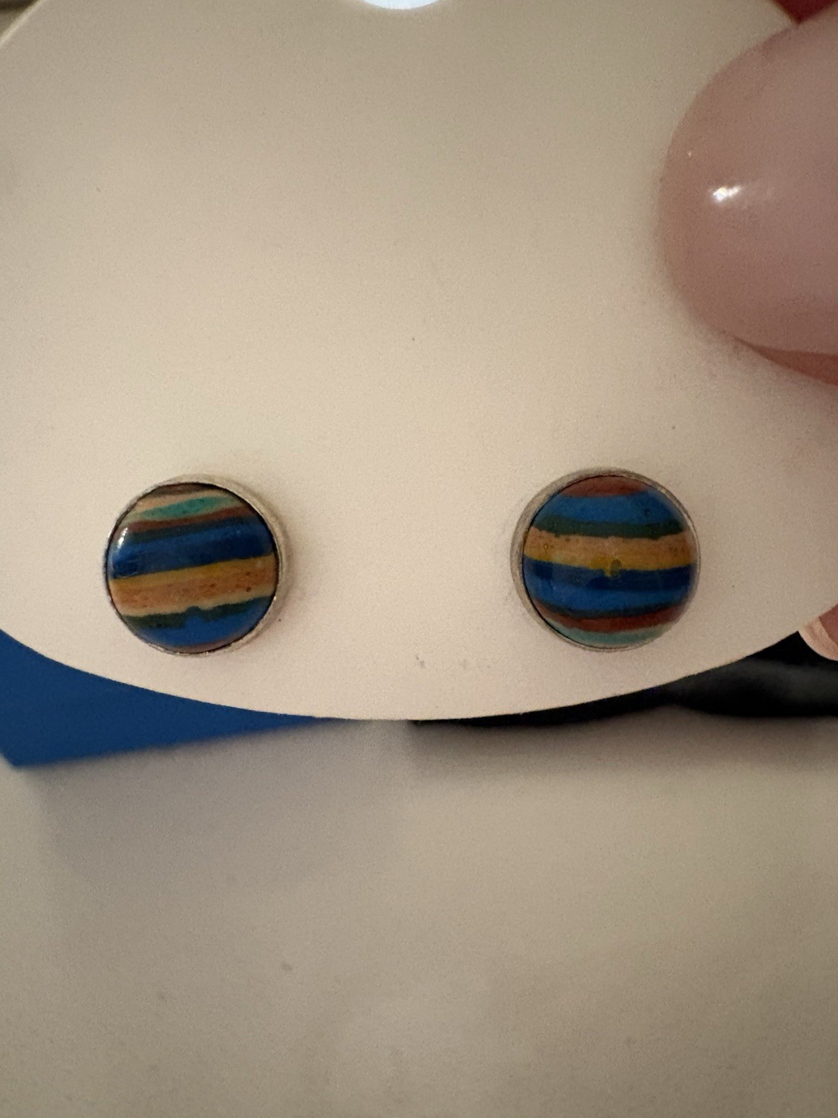 Mine Finds by Jay King Calsilica Sterling Silver Round Stud Earrings