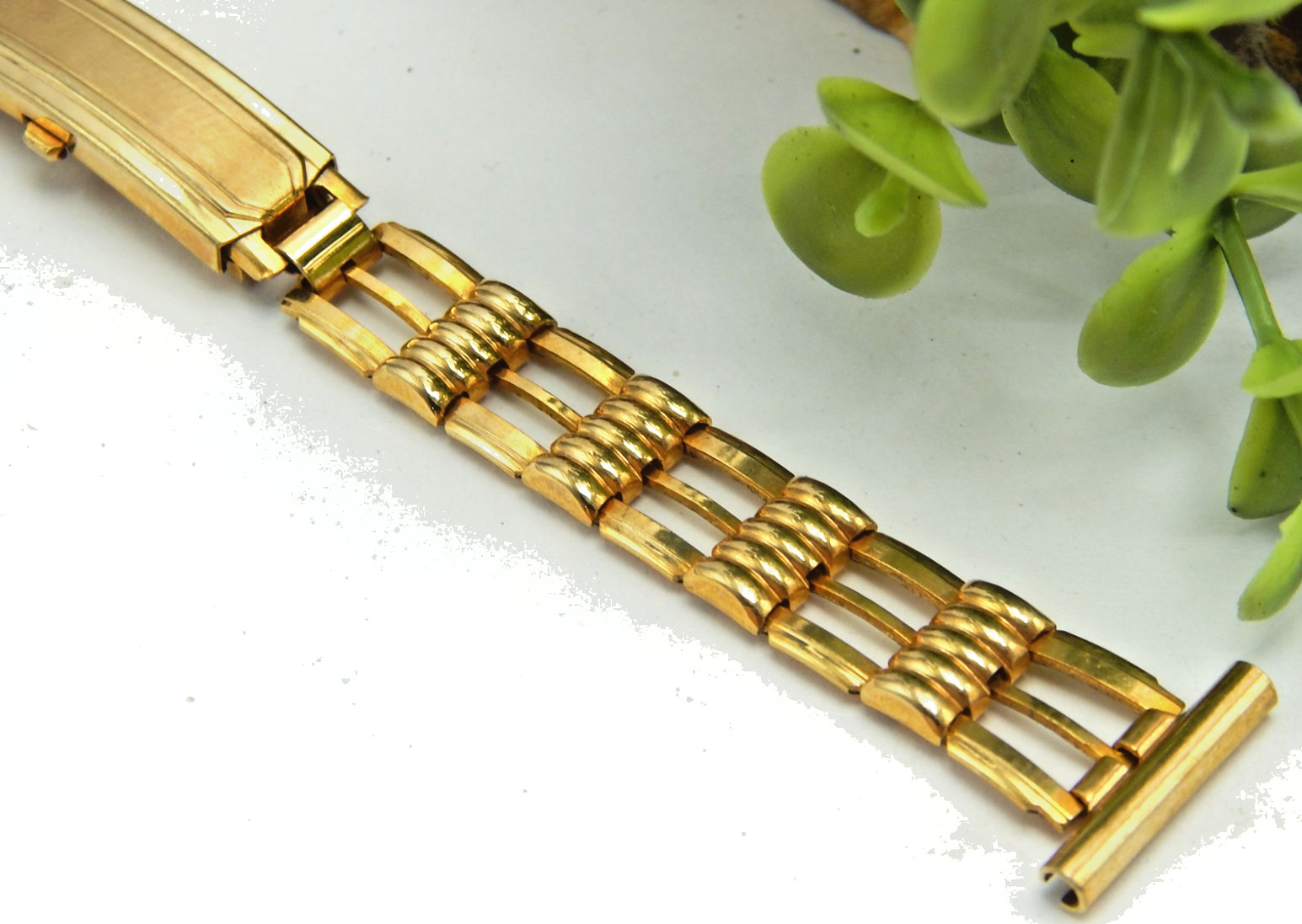 Antique 1930s art deco Peerless 1/40 12KT RGP Watch band 5/8″ 16mm NOS