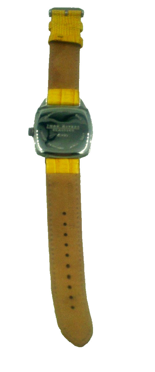 Joan Rivers Classics Yellow Leather Silver Tone CZ Watch V377 Needs Battery
