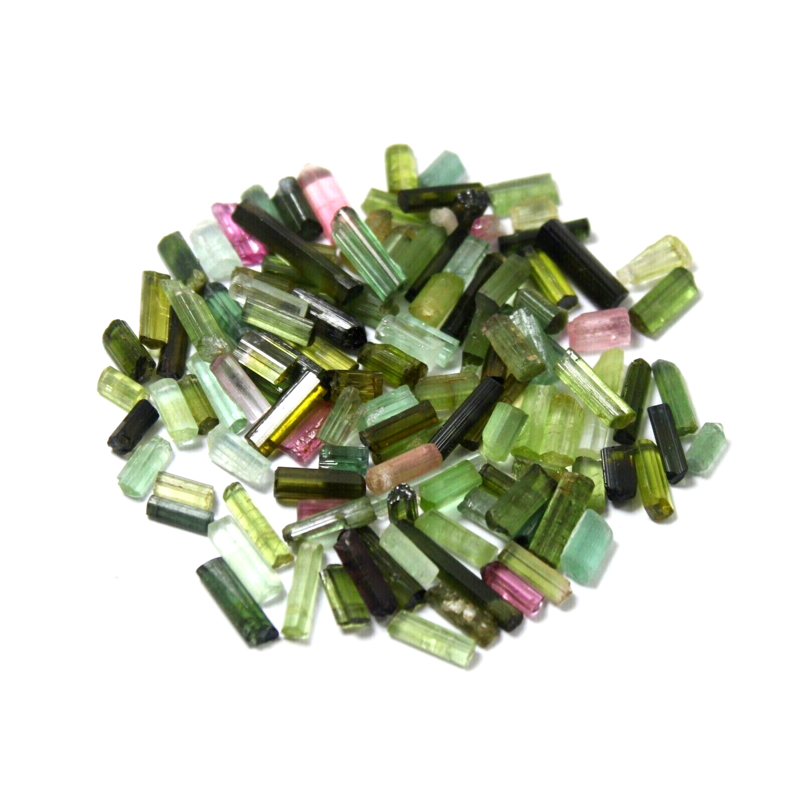 250 Ct+ Natural Bi-Color/Multicolor Tourmaline Pencil Rough Lot Loose Gemstone