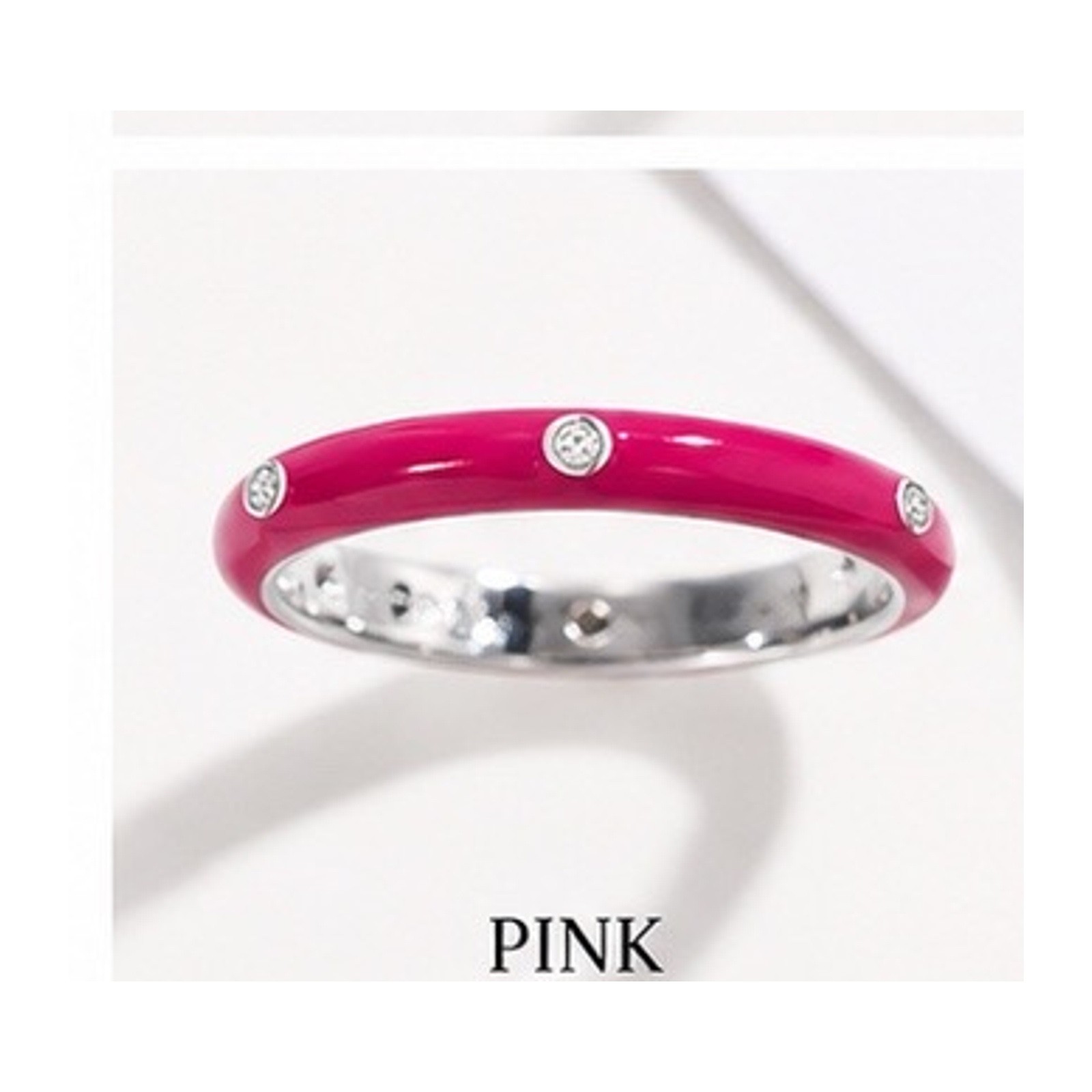 Stackable Enamel Ring with Stone Colorful Womens Fashion Ring Teens Gift Color