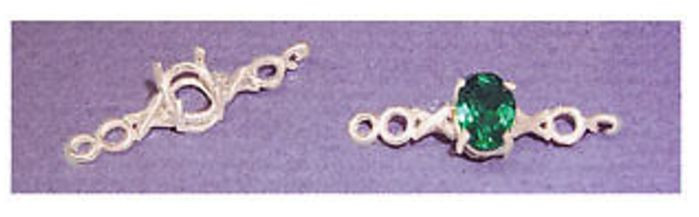 7x5mm Oval X’s & O’s Sterling Silver Pre-Notched Bracelet Link Setting