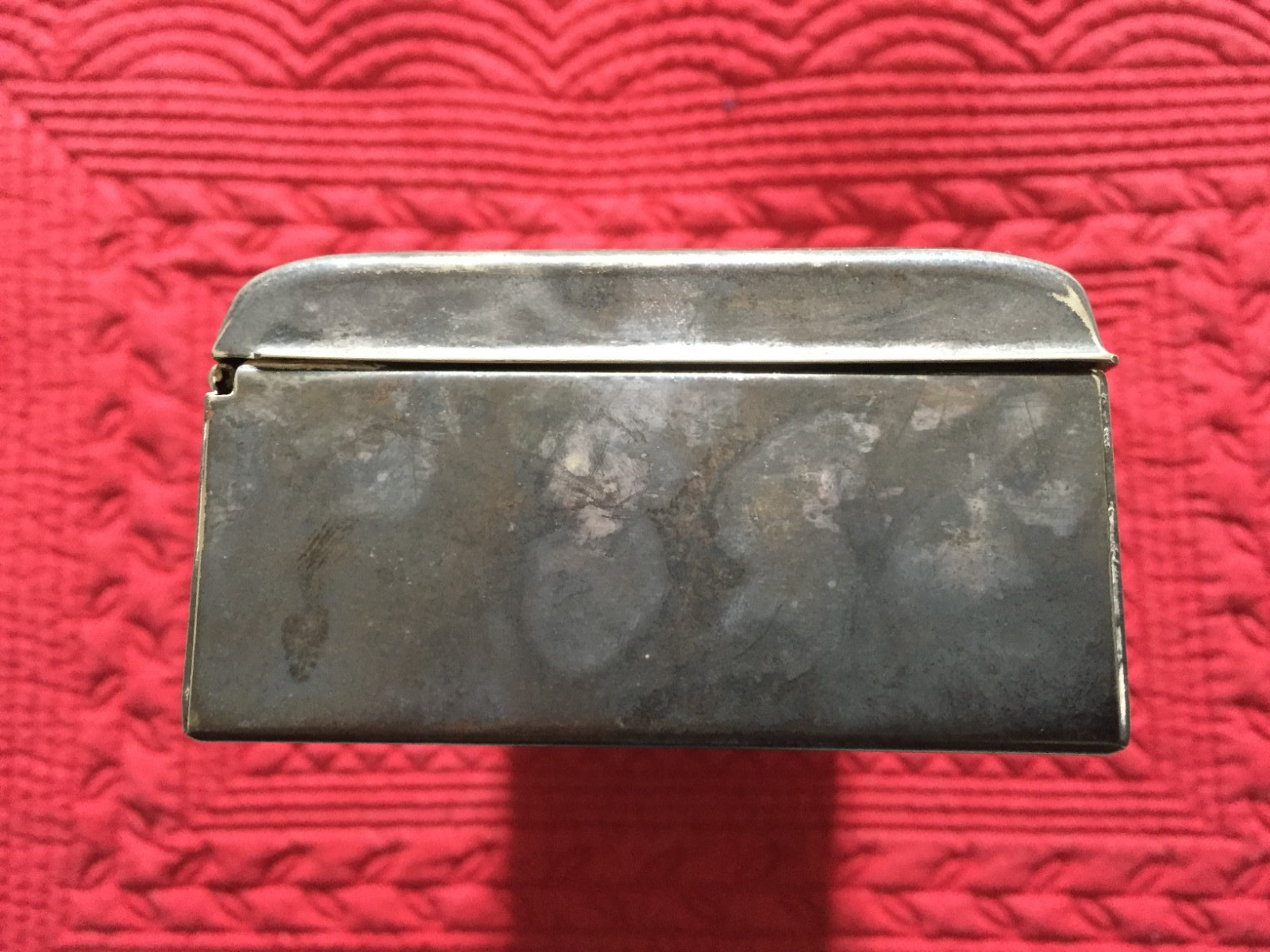 Jewelry Box Towle Sterling Sliver Plated Blue Velvet 7-3/8 x 3-1/4 x 2 inches