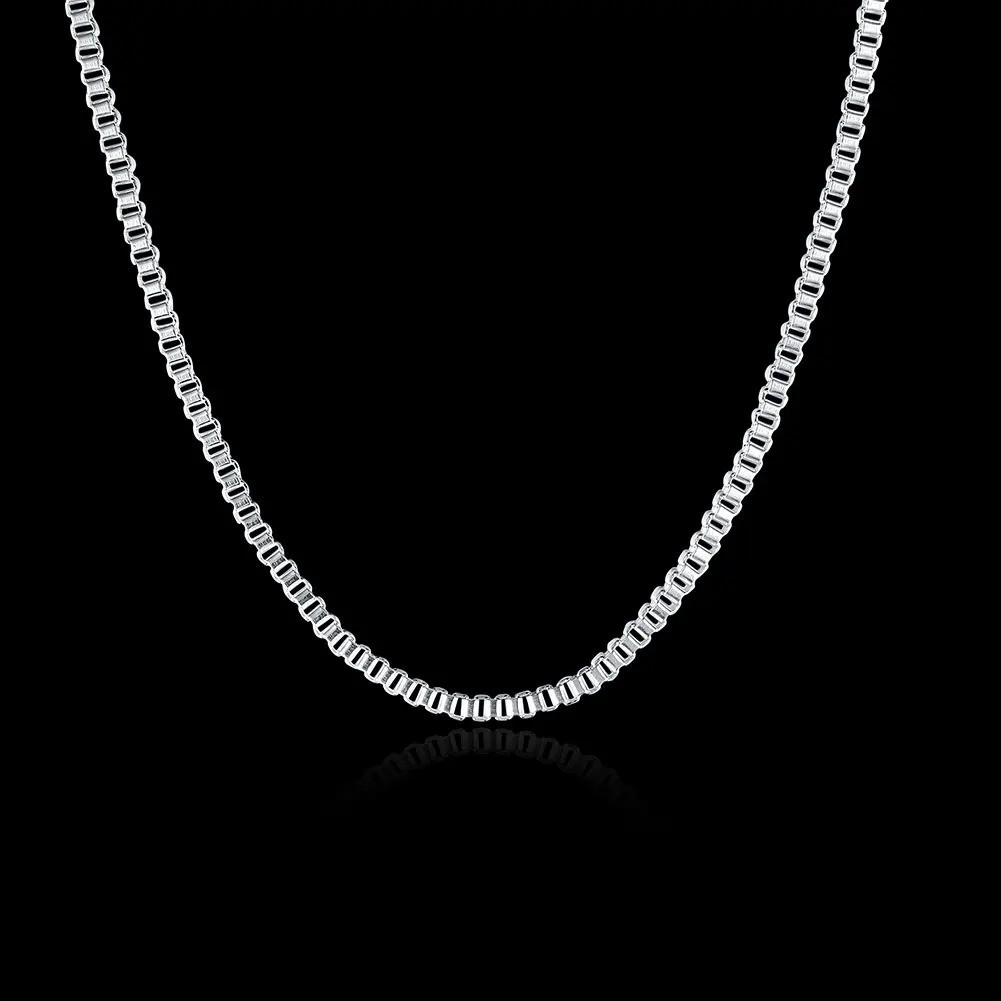 925 Sterling Silver Necklace 16/18/20/22/24 inches fine 1.5MM Box chain