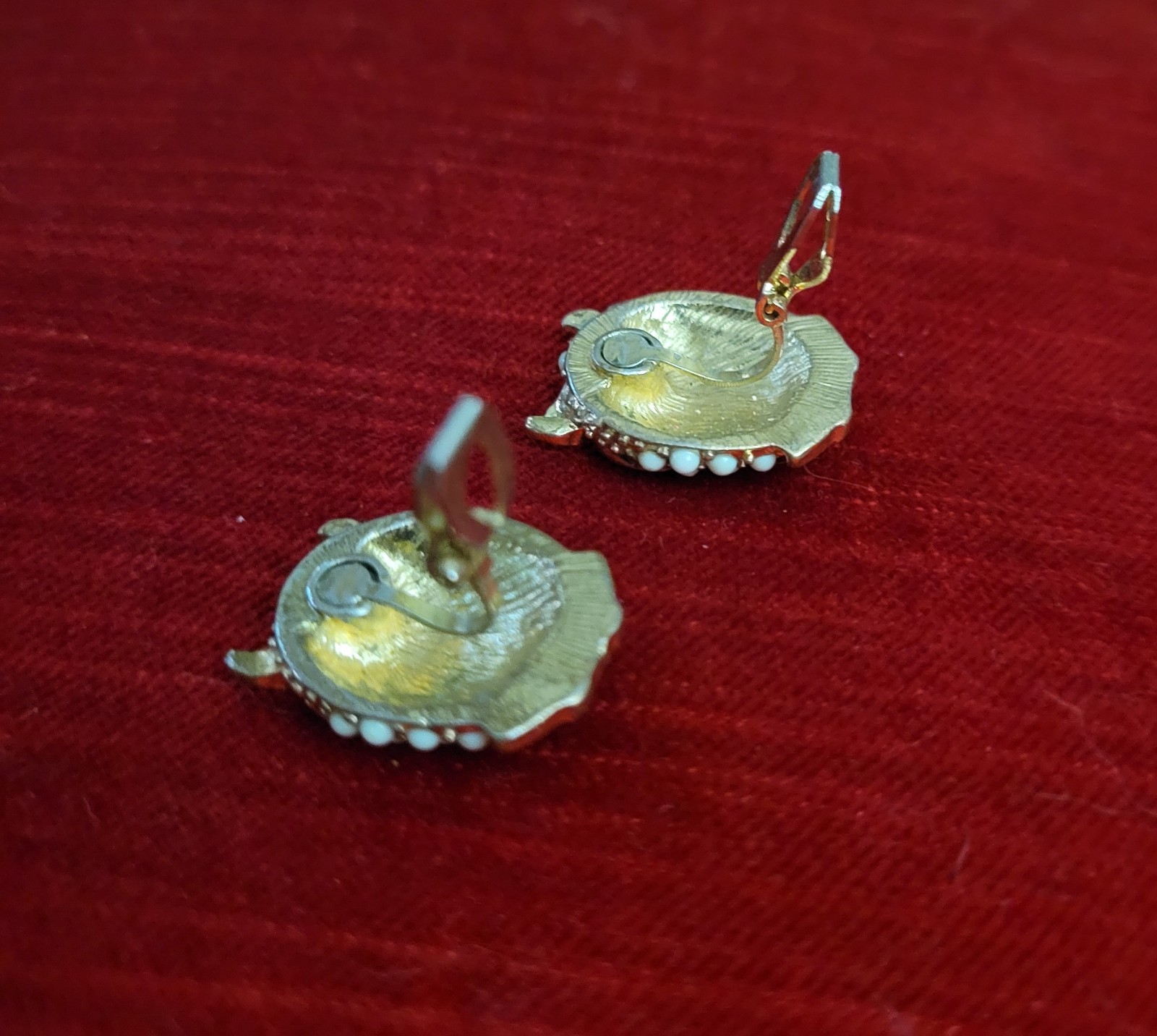 Vintage Clip On Owl Earrings
