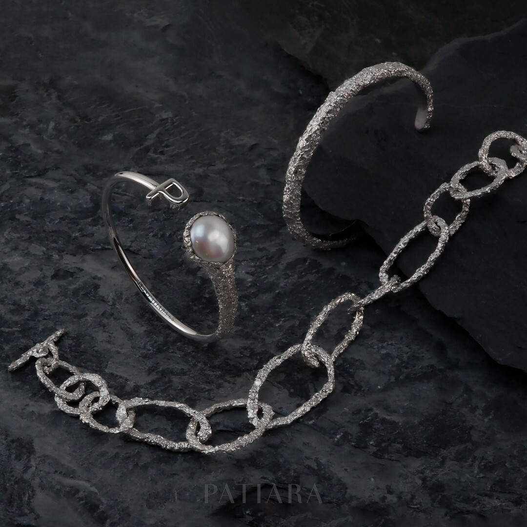 Patiara Unisex’s Handcraft Unique Bracelet 925 Silver with White Gold Plated
