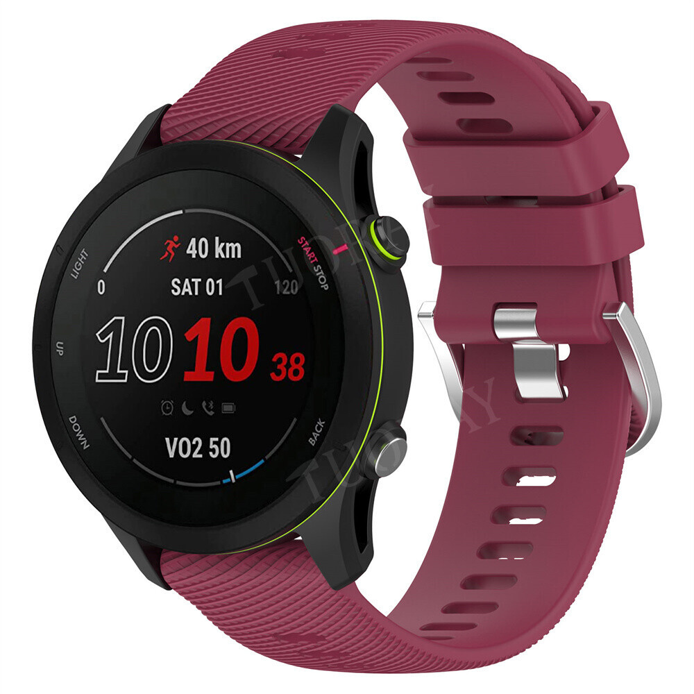 Sports Silicone Strap Band Case For Garmin Forerunner 255 / 265 Smart Watch Band