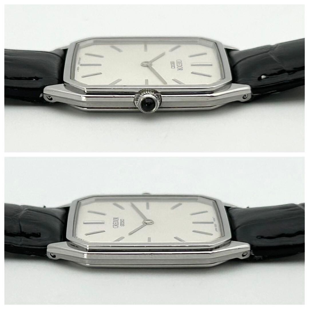 SEIKO Credor 6020-5090 Vintage Quartz Dress Watch Square White Dial 1989 Japan