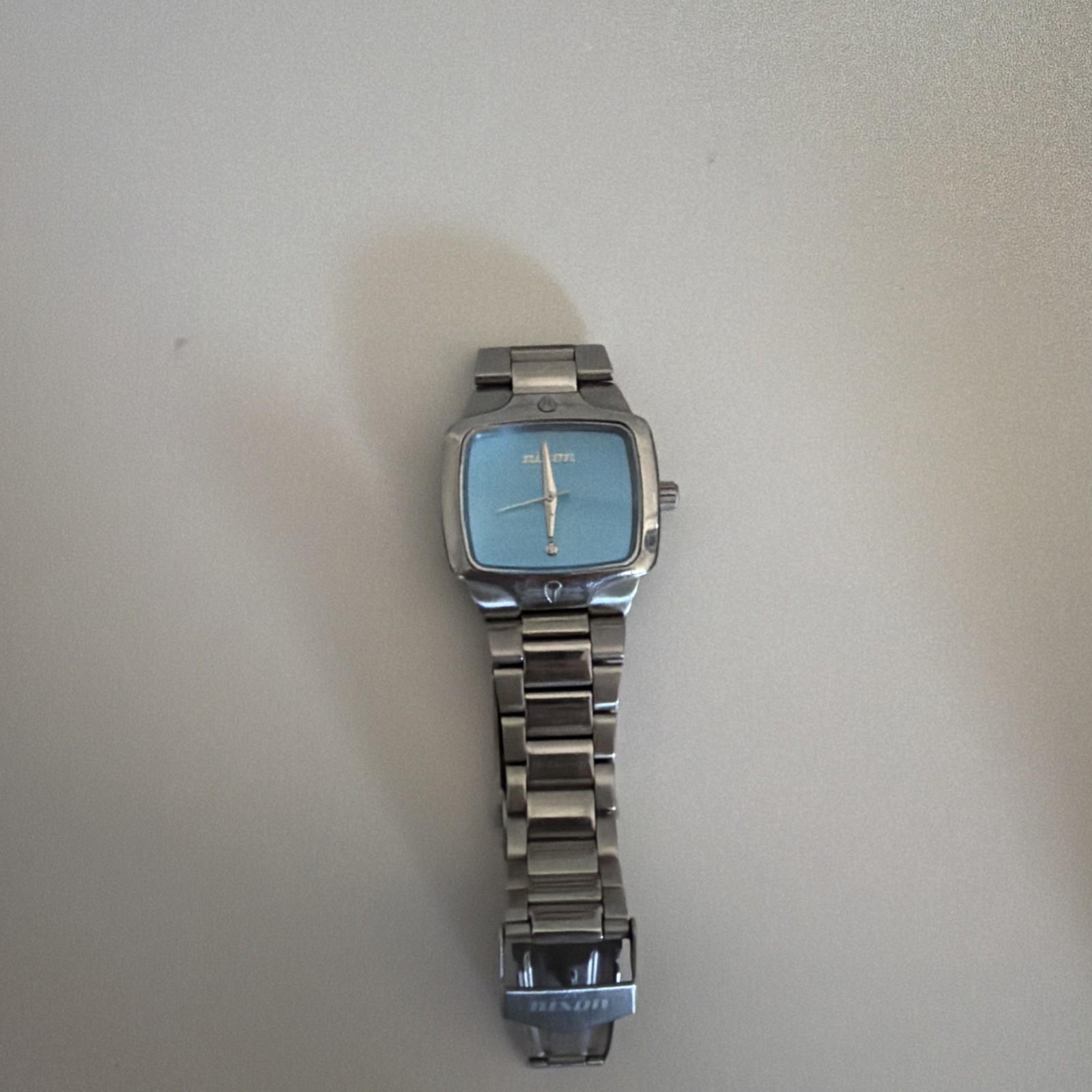 Nixon The Small Player Blue Dial Square Diamond Accent 15cm Wrist Untested Japan