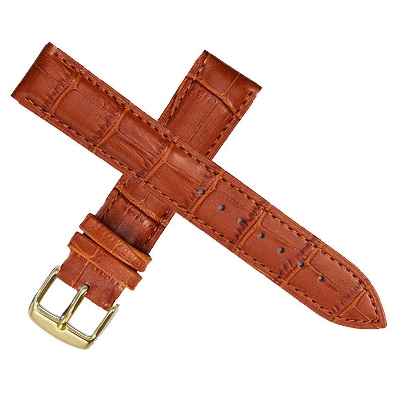 “Premium Genuine Leather Men’s Watch Strap – 12mm to 22mm