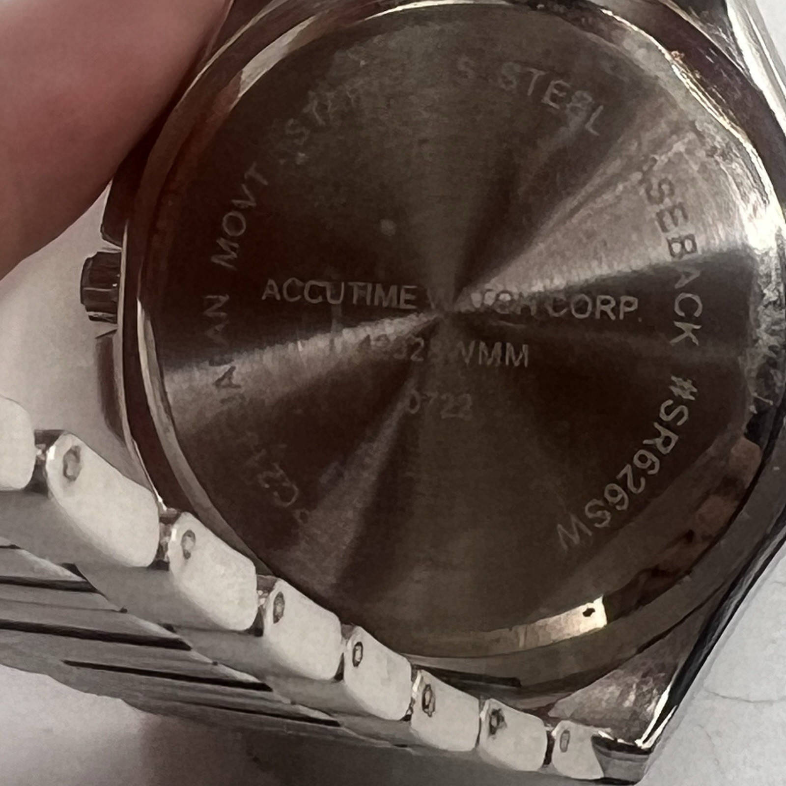 Accutime Watch Corp Silver & Black Watch Pc21J – NEW Battery!
