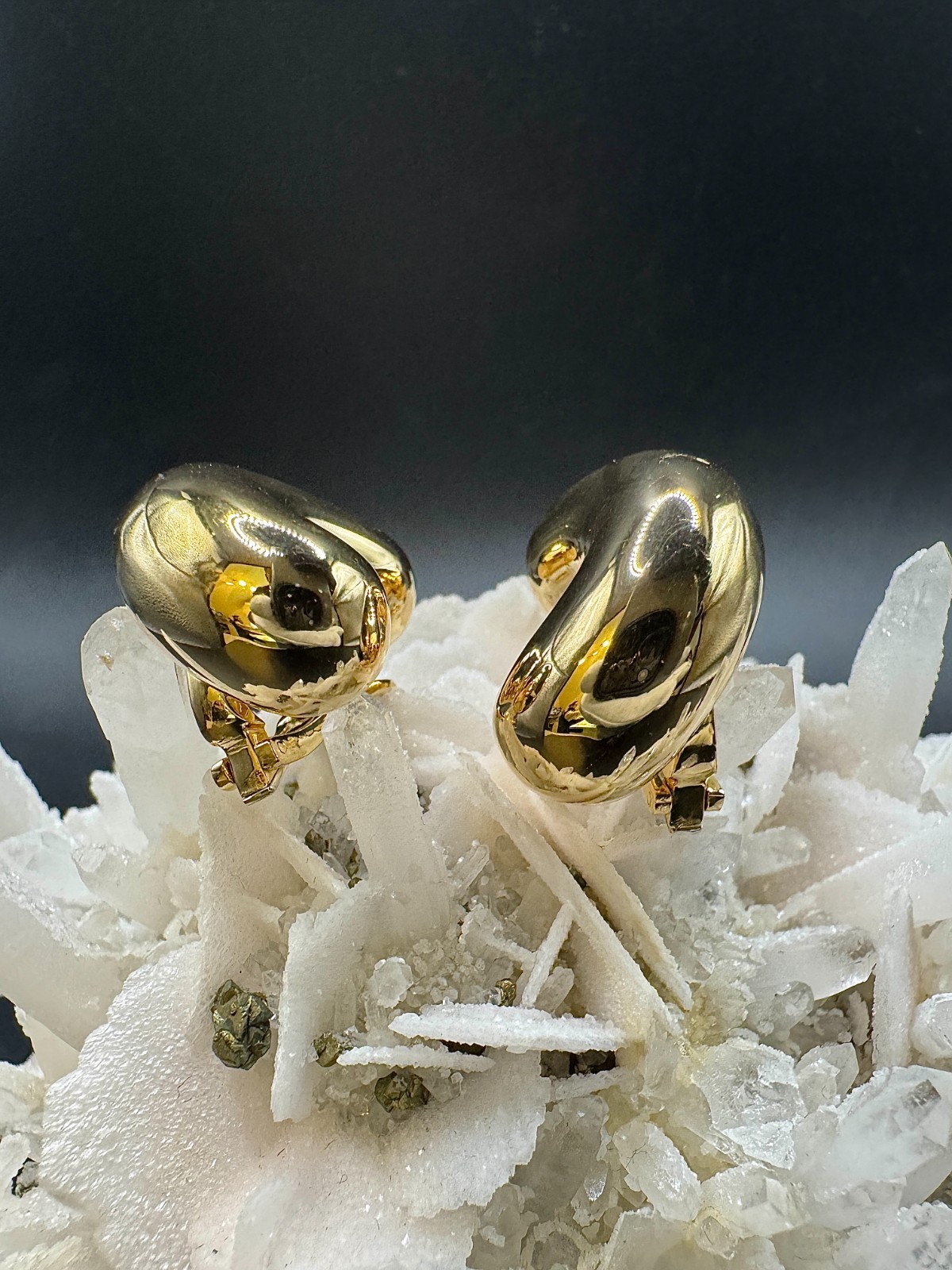 Fancy 18K Luminous Yellow Gold Earrings from Italy