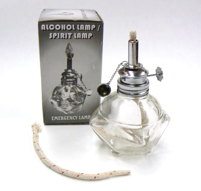 Alcohol Lamp Burner Glass Spirit Lamp with 3/16″ Adjustable Wick + 1 Extra Wick