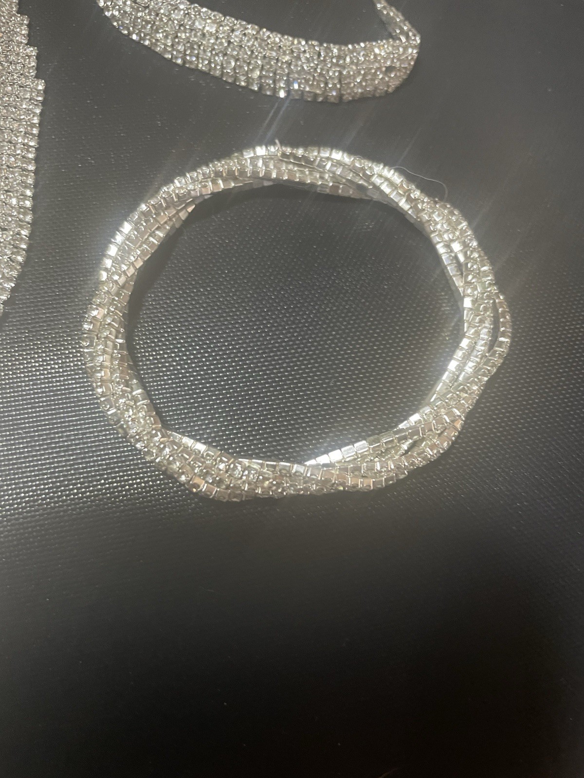 Silvery Sparkle Collection Vegas Bling Statement Necklaces Earrings Bracelets