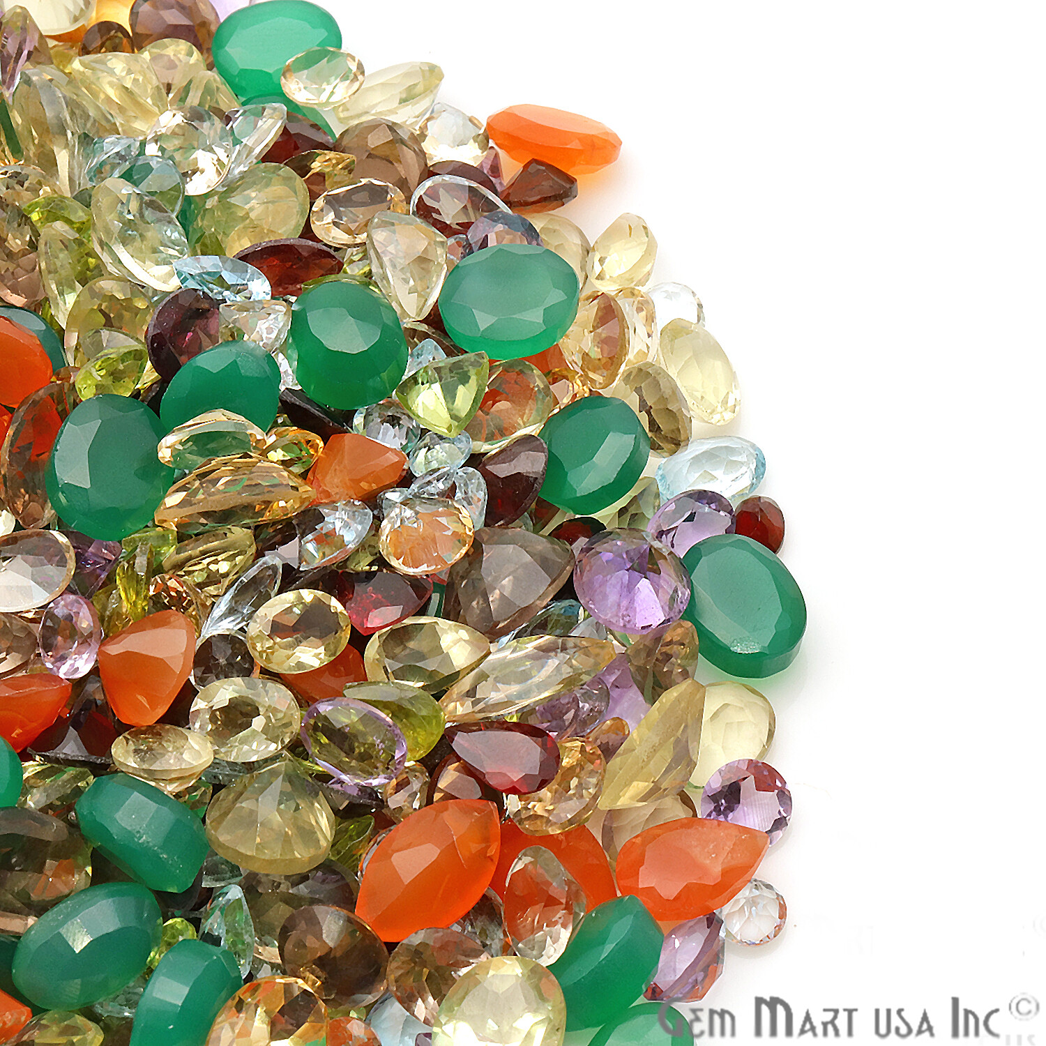 Natural Loose Gemstone Mixed Gems Carat Lot Mix Faceted Cut Semi Precious Stone