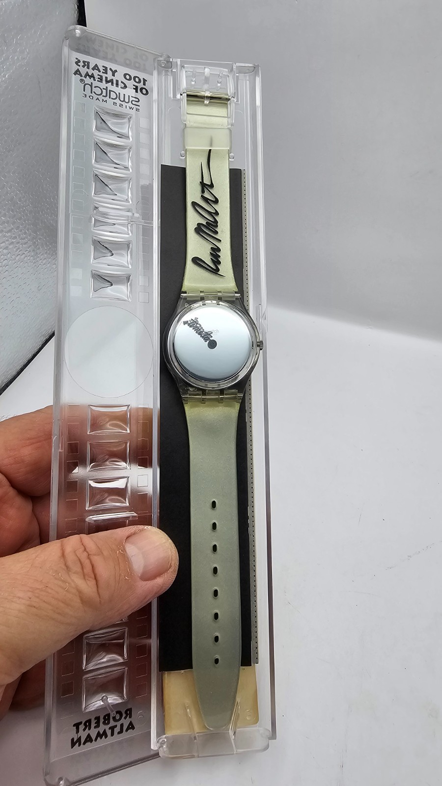Vintage 1995 Swatch Gent Robert Altman TIME TO REFLECT GZ143 Cinema NOS MIB Read