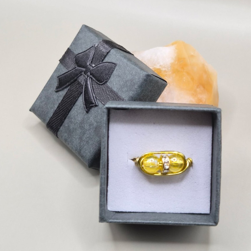 Yellow Gold Oval Shape Ring Size 6 Metal Purity Metal No Stone in Gift Box