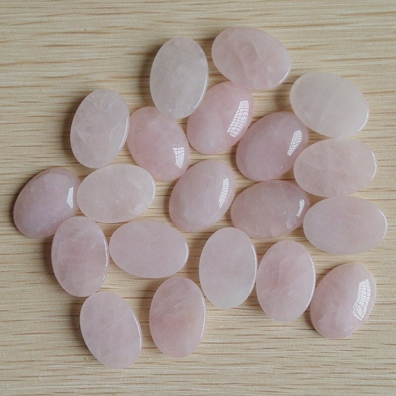 15x20mm Natural Stone 30pcs Powder Crystal Oval Bead CAB Cabochon DIY No Holes