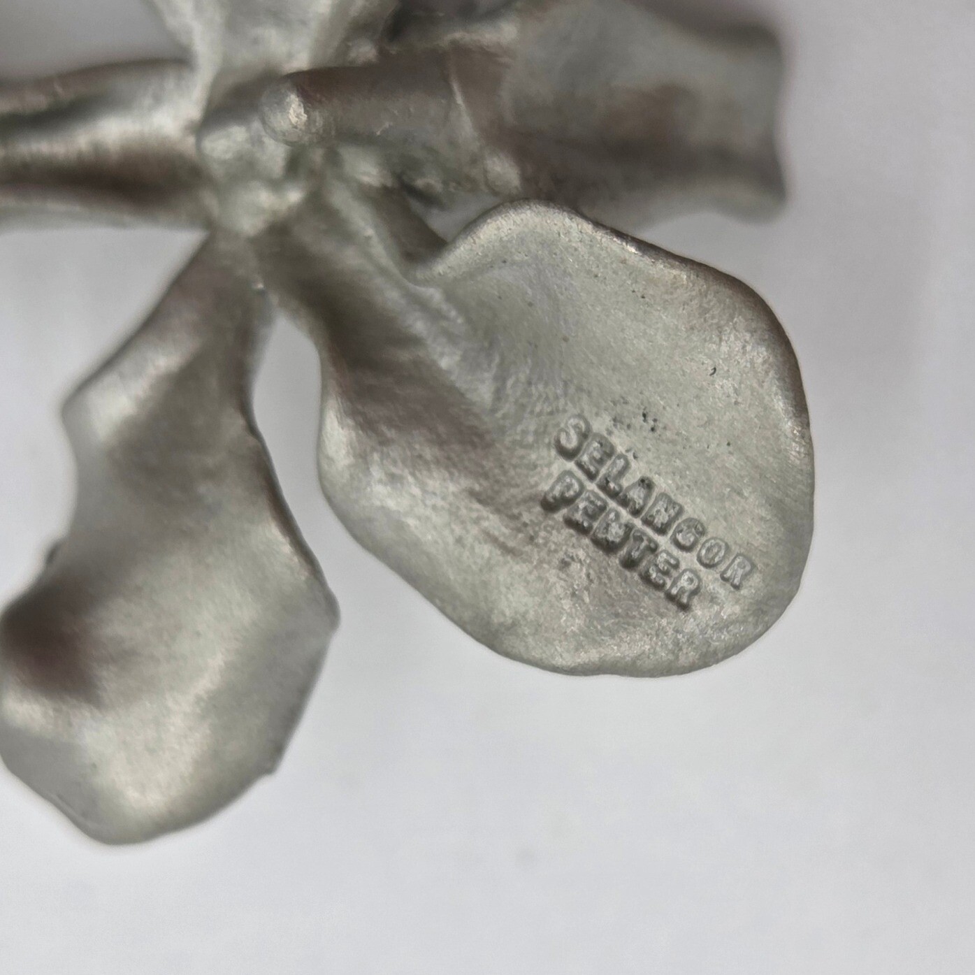 Vintage Royal Selangor Pewter Orchid Flower Pendant Only Fairy Flower Collection