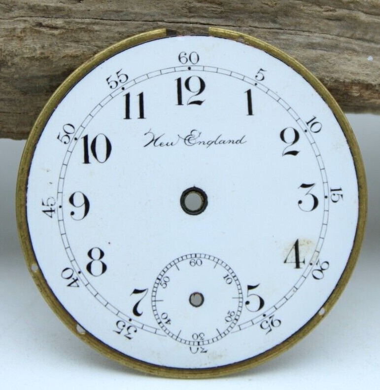 NEW ENGLAND POCKET WATCH PORCELAIN DIAL 41.7mm DIAMETER (K3Q)