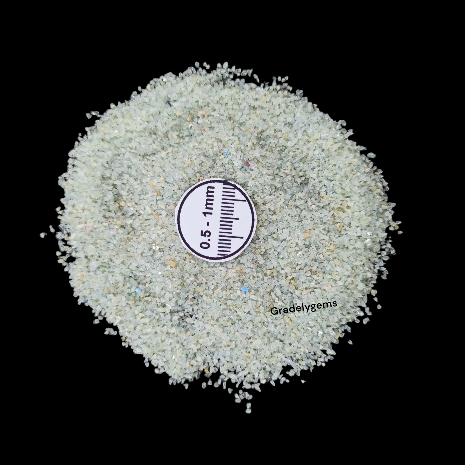 Premium Aquamarine Gemstone Crushed Powder – for Resin Art, Craft, Ring inlay