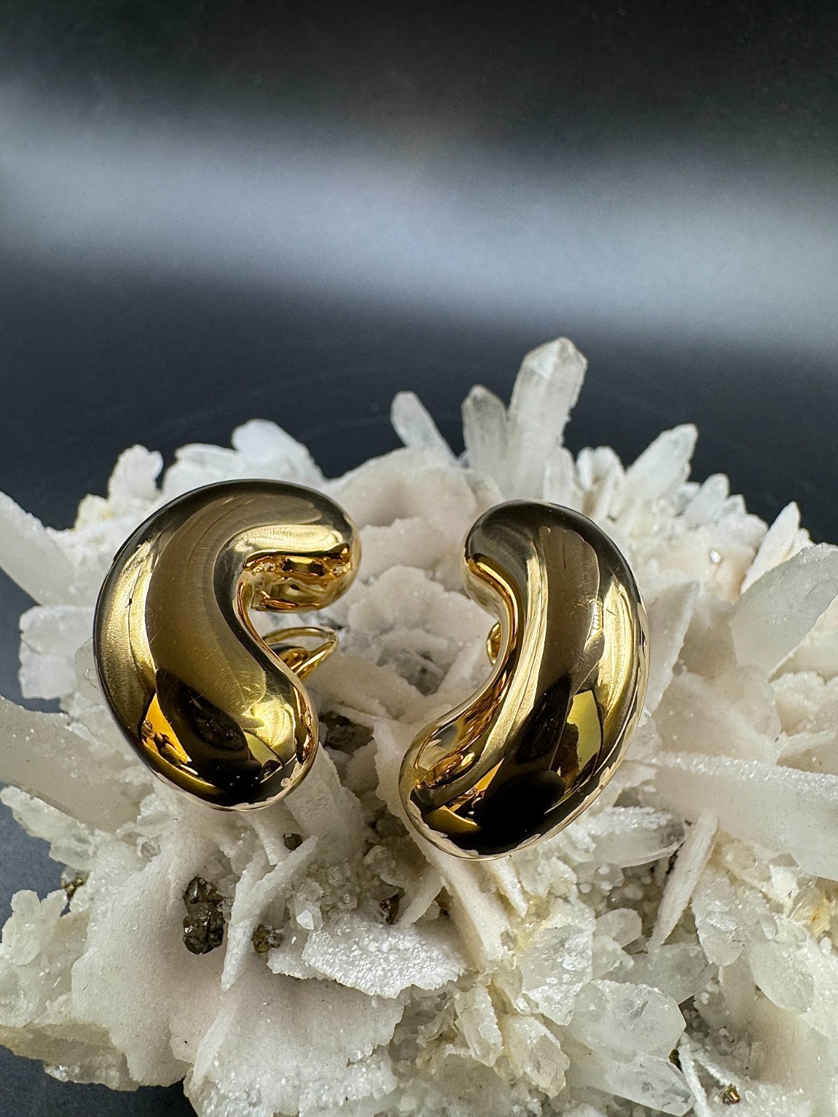 Fancy 18K Luminous Yellow Gold Earrings from Italy
