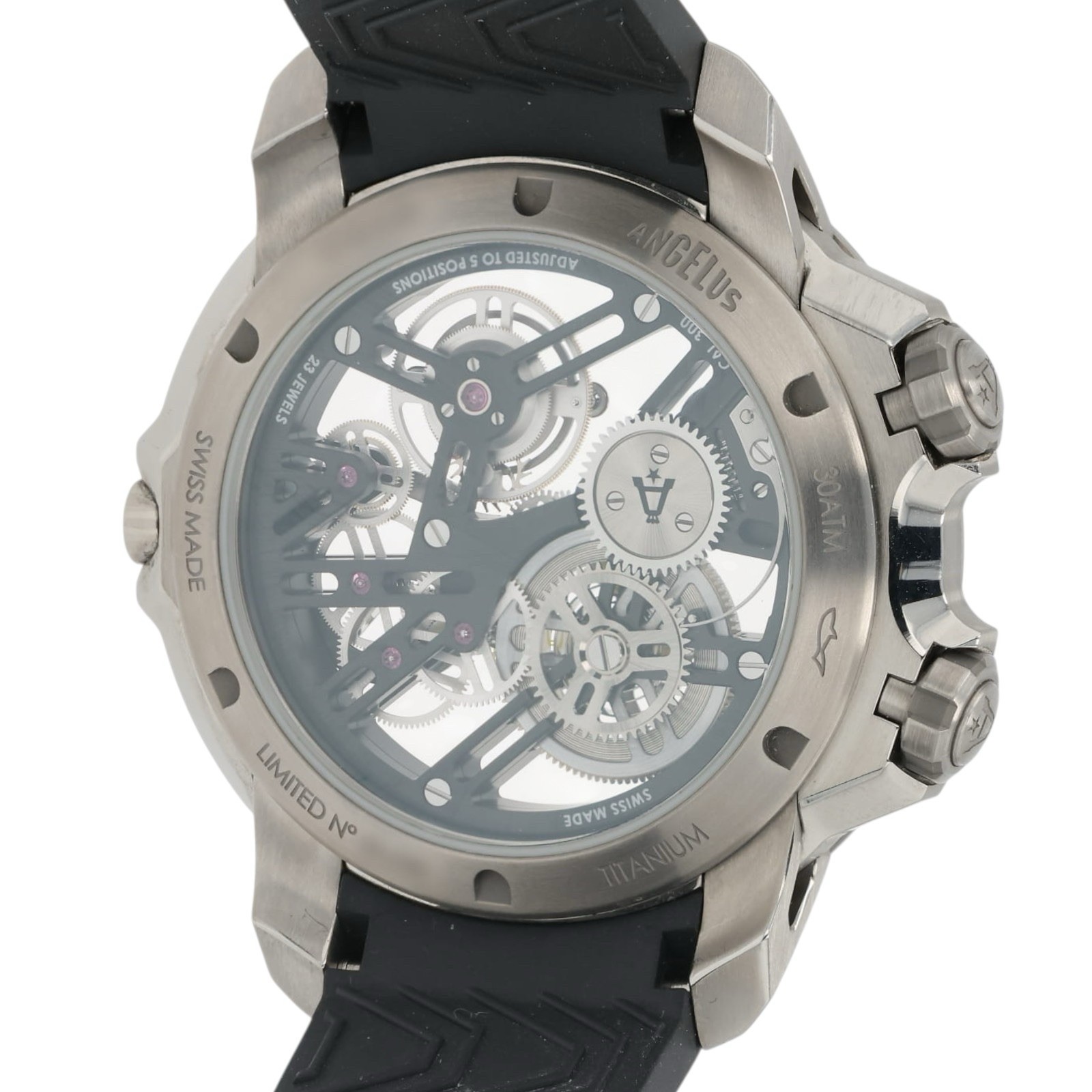 Angelus U50 Flying Tourbillon Skeleton Dial Titanium 45mm Manual Wind 17.8.5.01