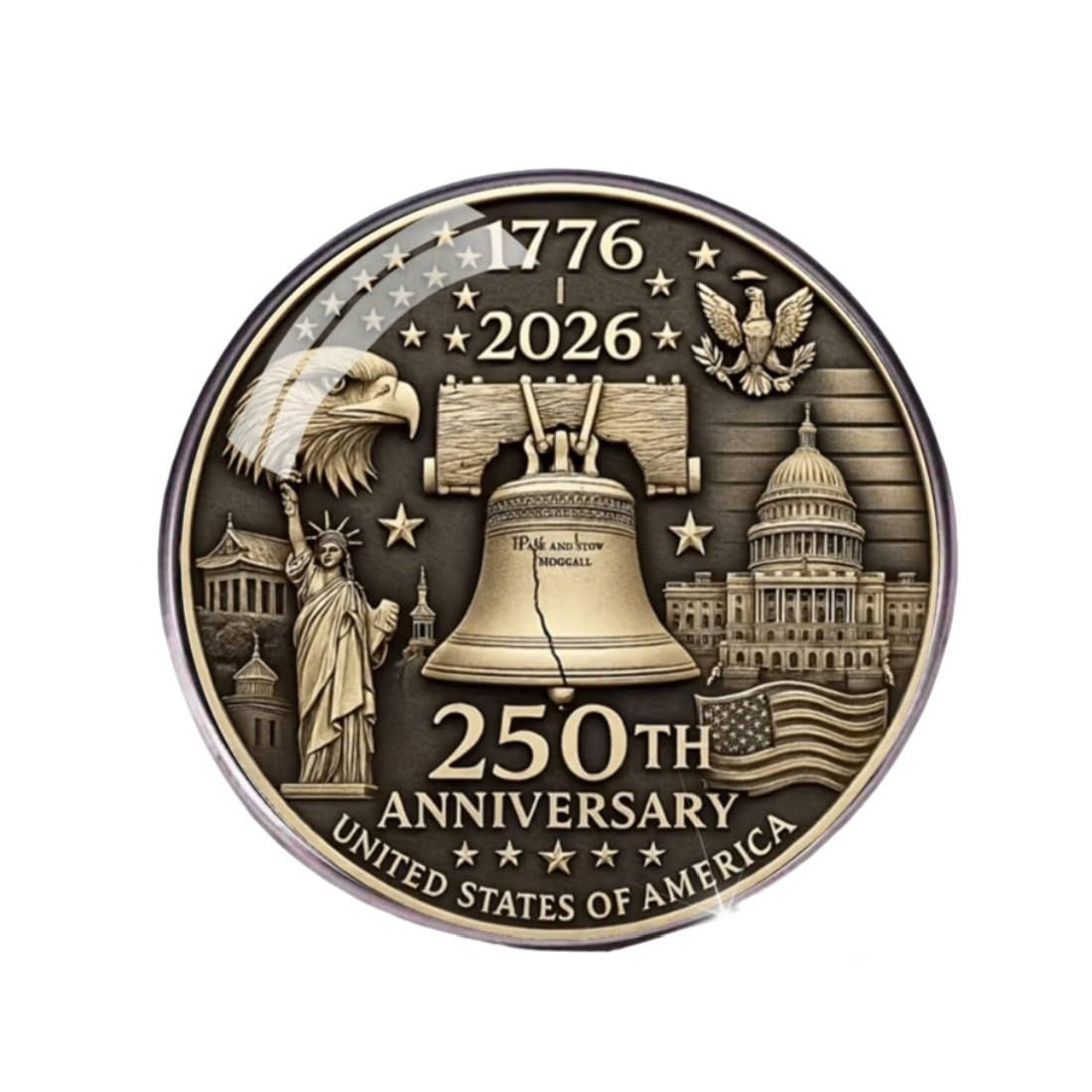 USA 250th Anniversary Brooch Pin 250 Years Lapel C