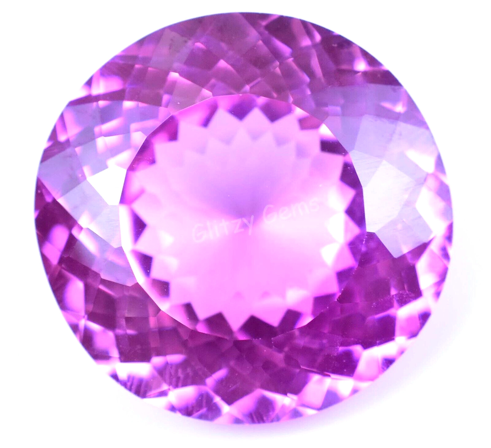 Natural Mogok Pink Ruby 66.10Ct Round Certified Flawless Gigantic Loose Gemstone