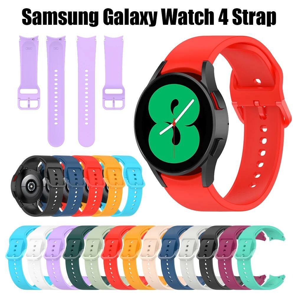 For Samsung Galaxy Watch 4 40mm 44mm/Classic 42 46mm Silicone Watch Band Strap