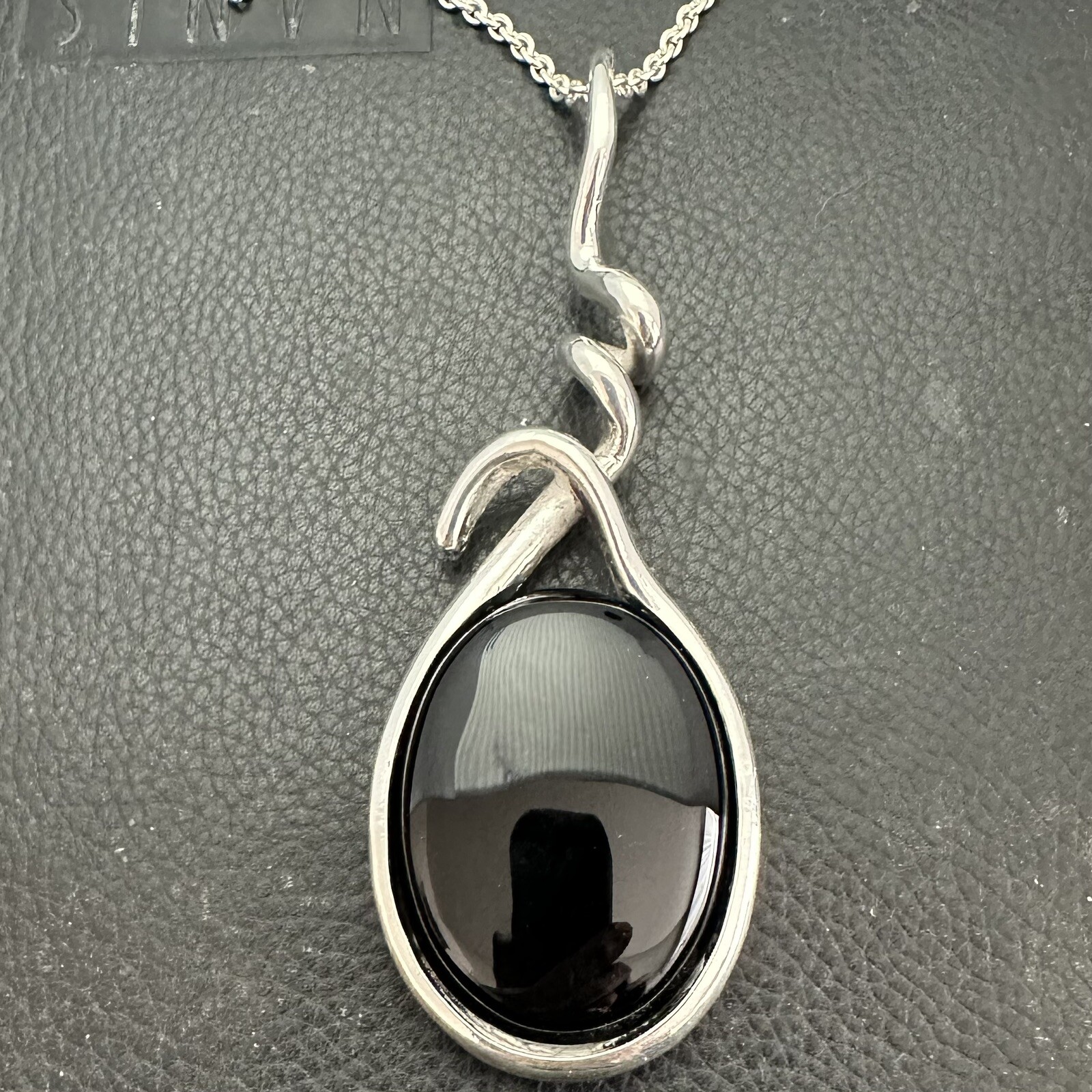 MJG STERLING SILVER ZOSO PENDANT. EARLS COURT-1975. JIMMY PAGE. Black Onyx