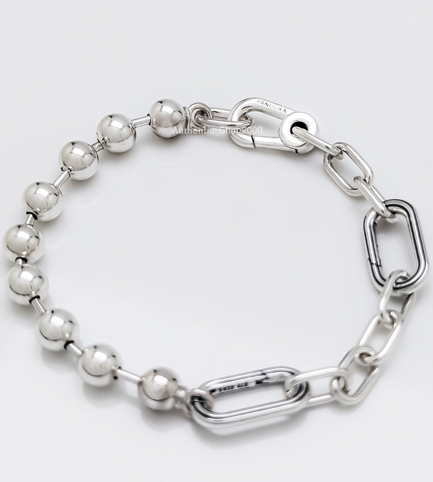 100% Authentic 925 Silver PANDORA ME Metal Bead & Link Chain Bracelet 592793C00