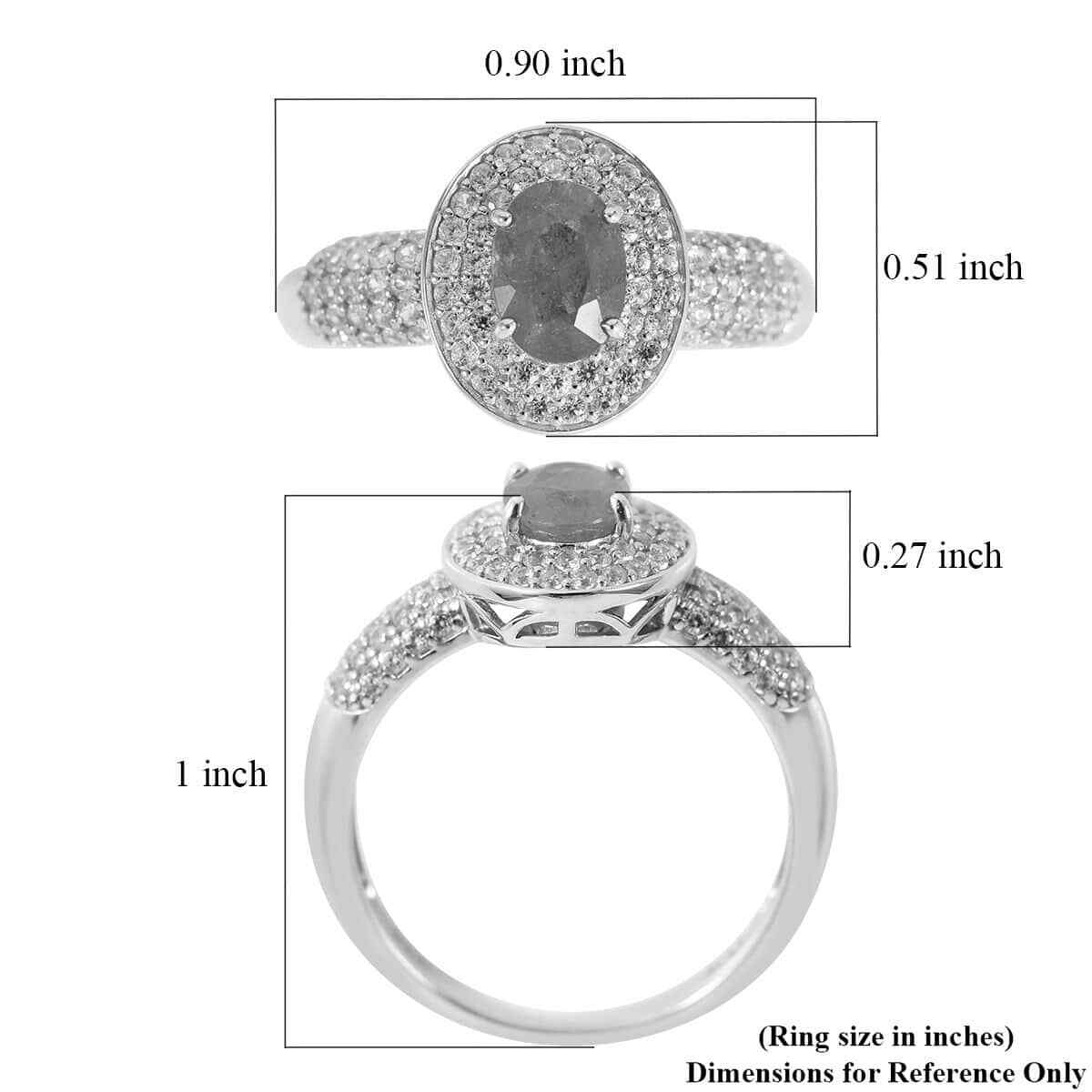 1.85ctw Premium Viceroy Spessartite Garnet & Zircon Ring Platinum Plated Size 5