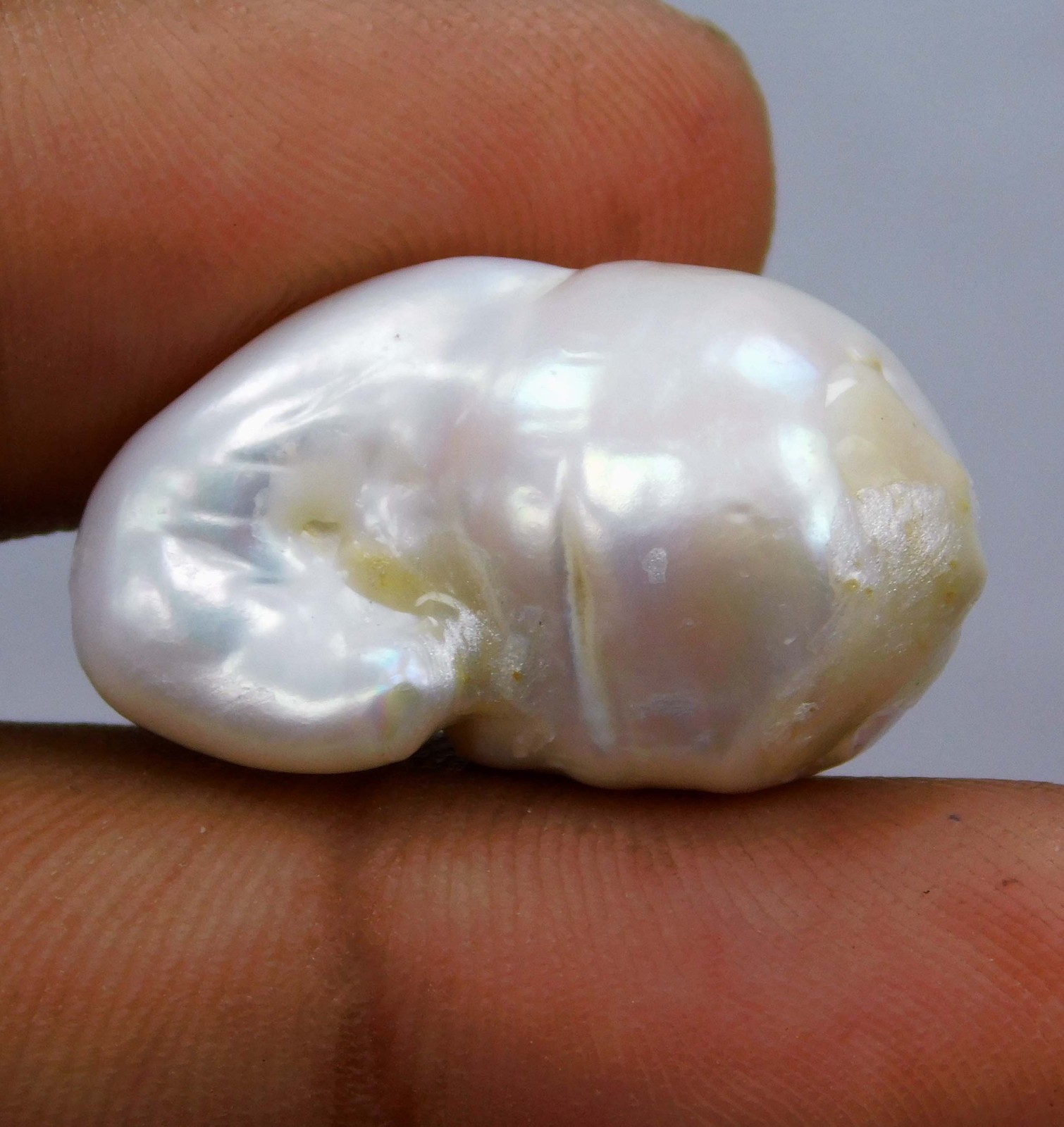 26.30 Ct Natural Baroque Pearl 23.8×13.5×13.8mm Genuine Loose White Cream Moti