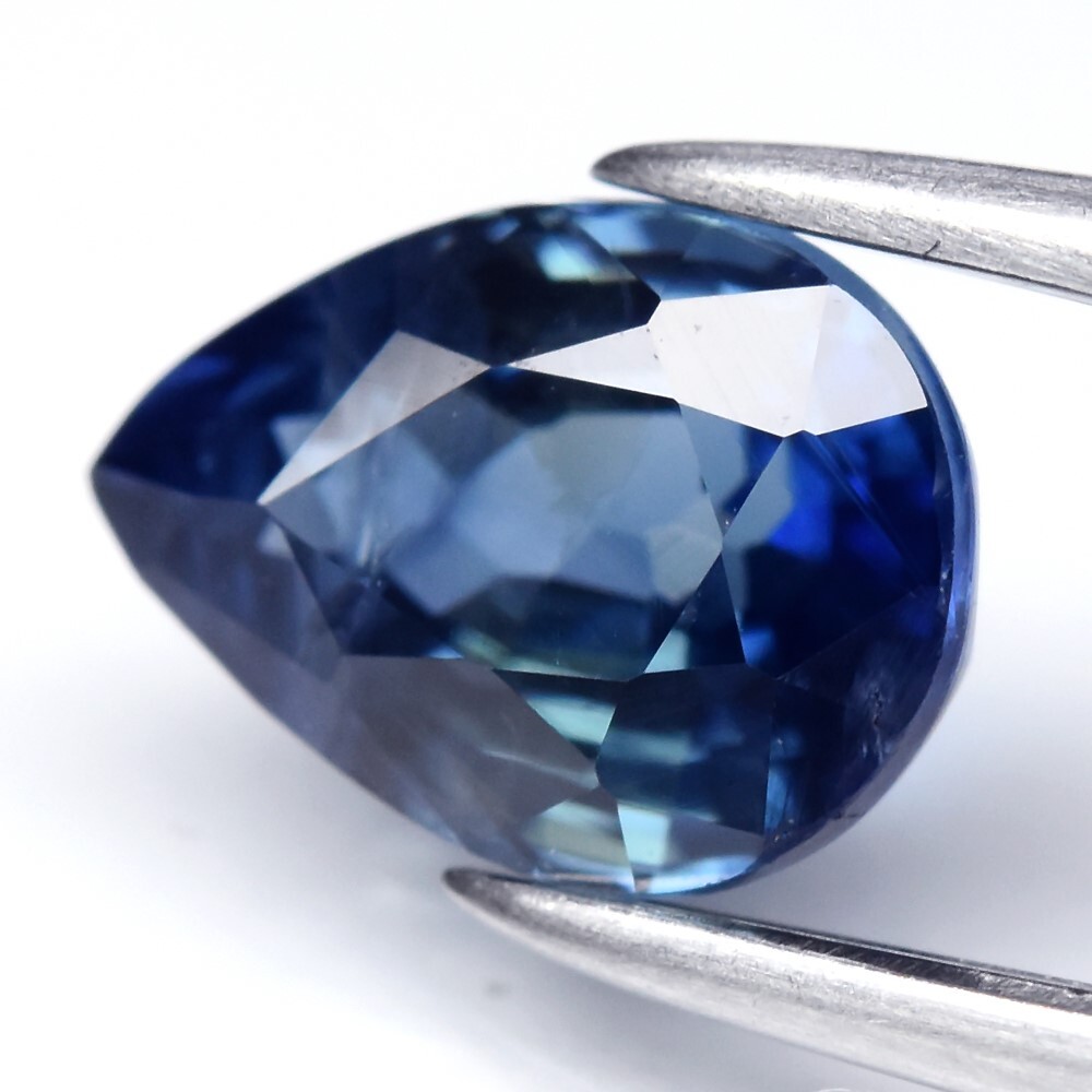 💎 1.14ct 6.8x5mm Pear Blue Sapphire – Unheated, Mozambique Gem