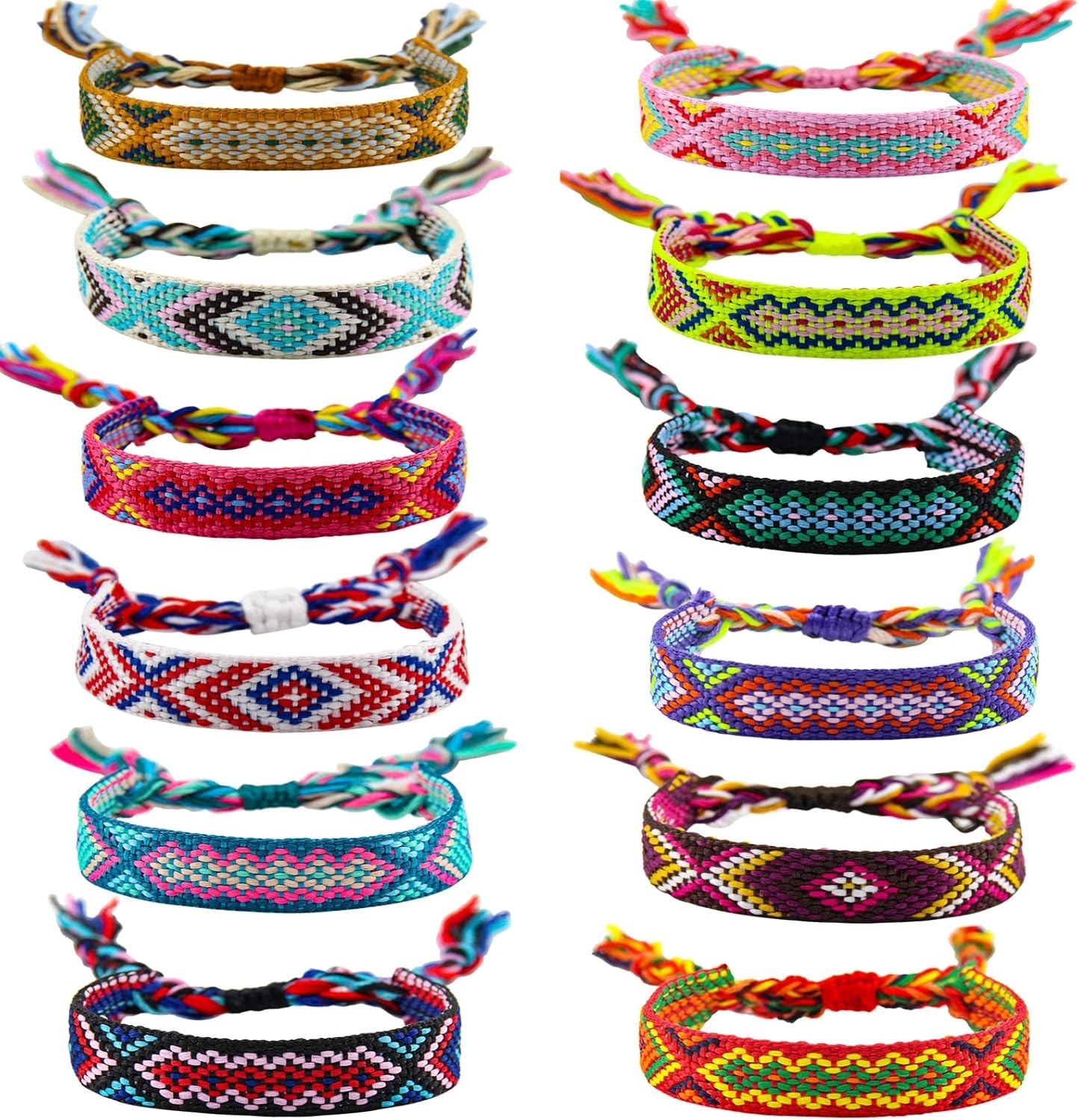 Adjustable Sliding Knot Friendship Bracelets – 12 Vibrant Styles for All Ages