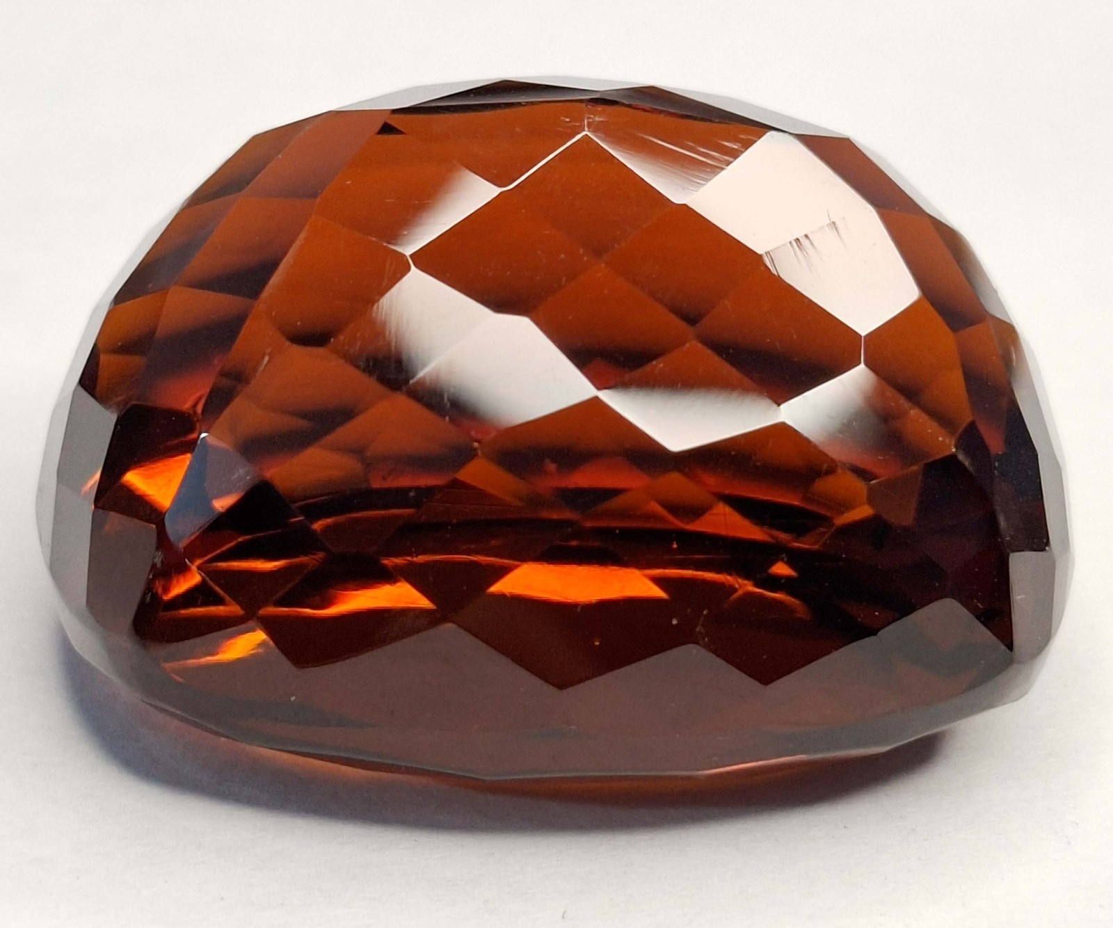 Natural Cushion Cut Hessonite Garnet 211-213 Ct Certified Loose Gemstone RK1069