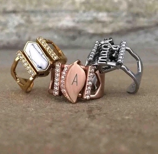 KEEP Collective SILVER RING Size M/L 7-9 Adjustable Charm Key Keeper NEW