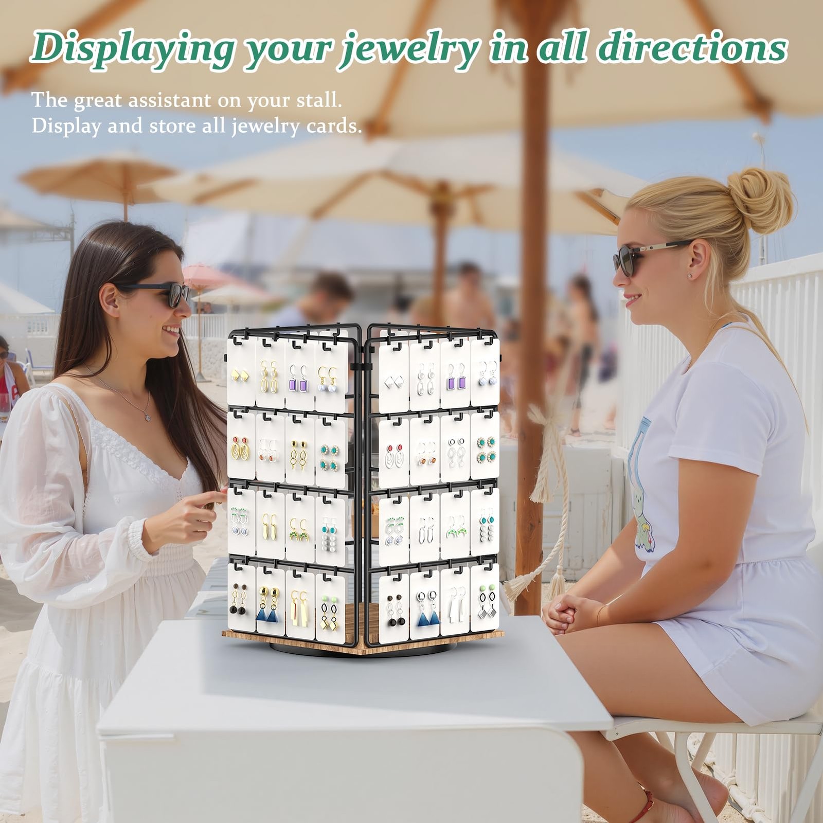 360 Rotating Earring Display Stands for Vendors,Jewelry display Rack for Sell…
