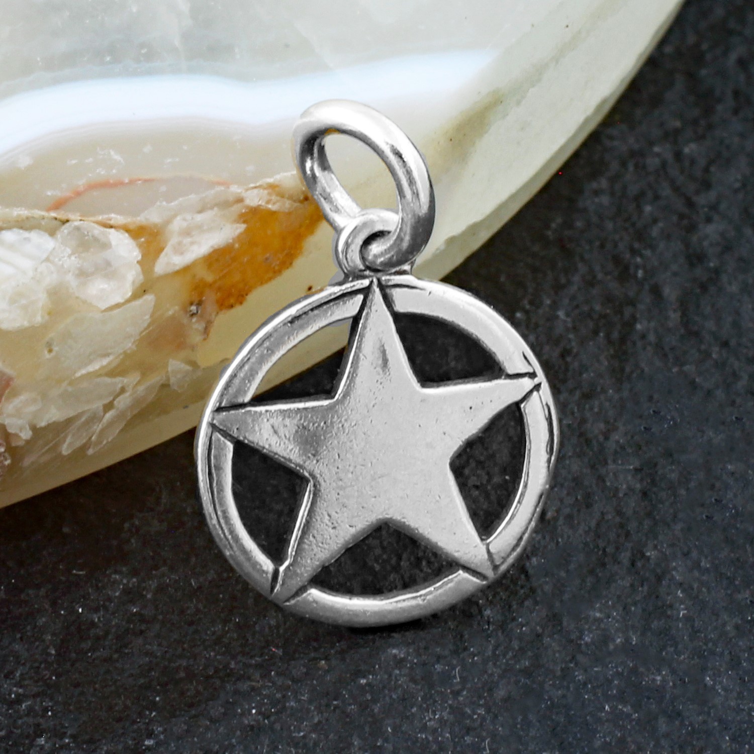 Genuine 925 Sterling Silver Texas Lone Star Charm Pendant