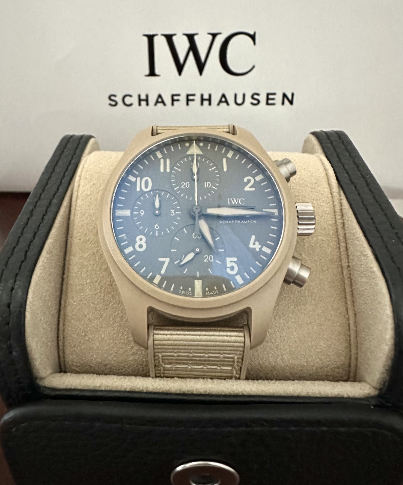 IWC Mojave Desert Chrono 41 TOP GUN Ceramic Pilot’s Watch IW389402 MSRP $12,900